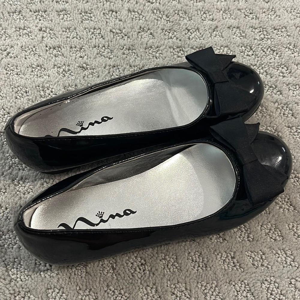 Black patent leather shoes